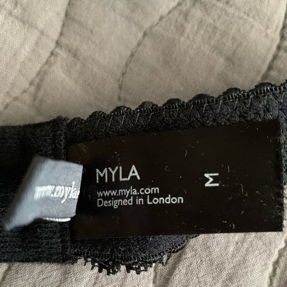 Myla high end UK brand black lace bra size M - Picture 9 of 11